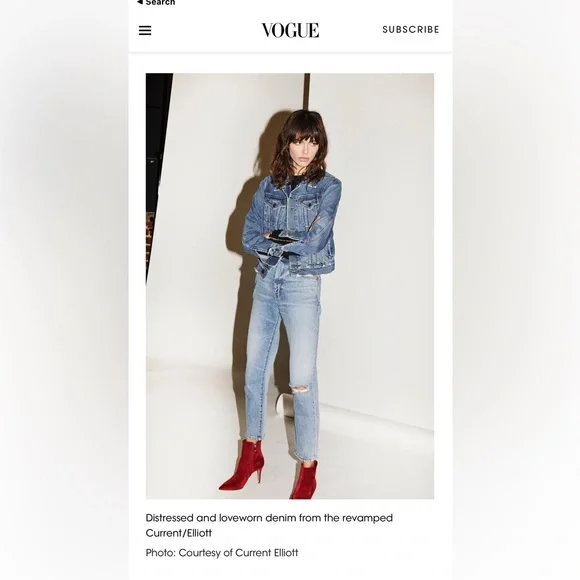 CURRENT /ELLIOTT NWT BABY TRUCKER DENIM JACKET - Picture 4 of 10